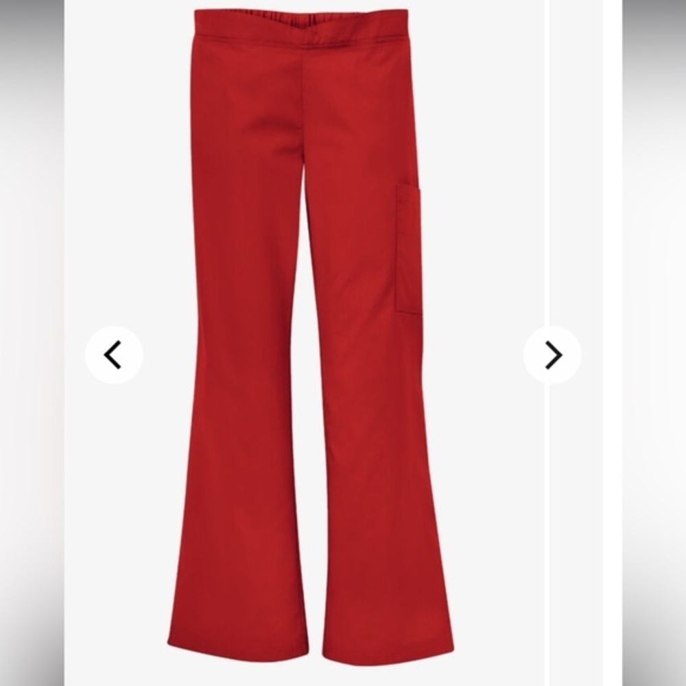 UA Scrubs Front Crossover Waistband Scrub Pants Red